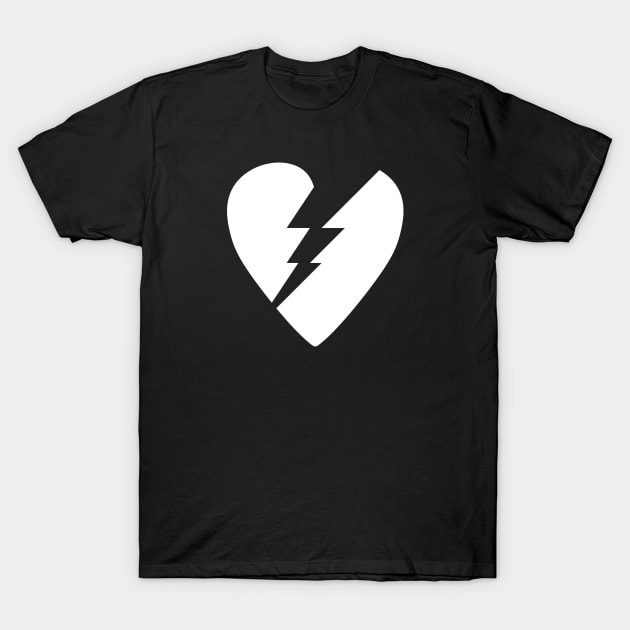 Broken Flash Heart T-Shirt by TMBTM